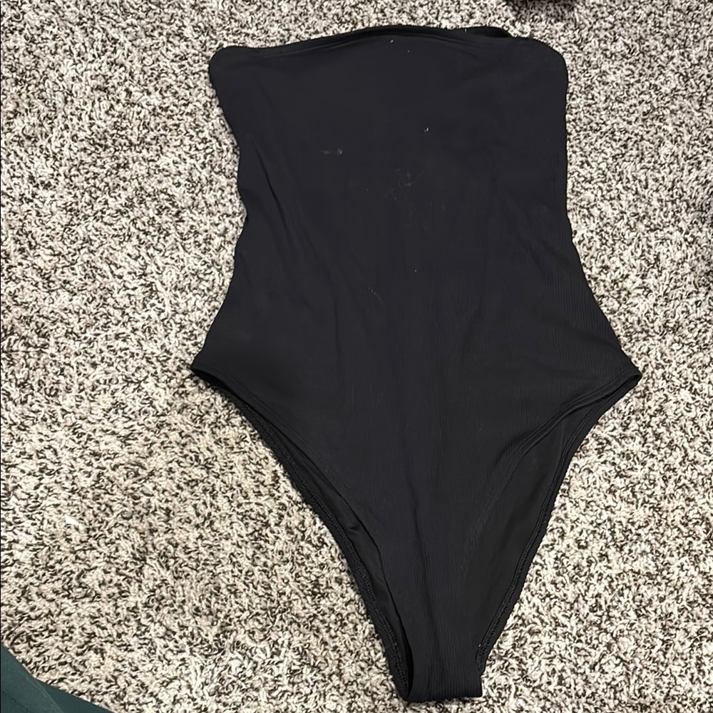 Aerie black one piece strapless